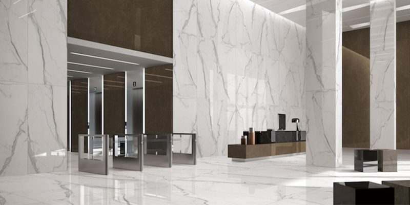 The use of marble in the hotel